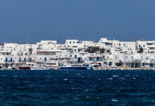 Parischer Marmor. Archäologisches Museum in Parikia, Paros