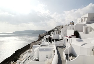 Santorin, weiße Häuser