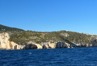 Zakynthos, Blaue Grotten