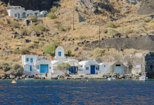 Thiassia. Griechische Insel neben Santorin.