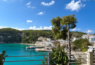 Blick auf Patitiri, Alonissos