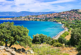 Mithymna, Stadt auf der griechischen Insel Lesbos.