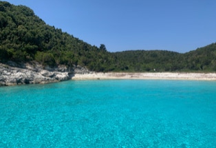 Die griechische Insel Antipaxos nahe Korfu und Paxos