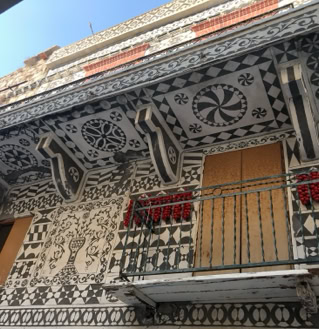 Chios. Griechische Insel mit Sgrafitti an den Häusern. Mastixinsel.