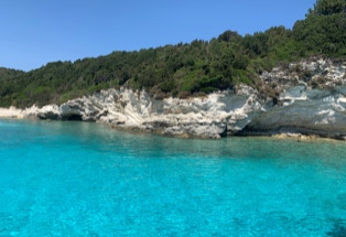 Die griechische Insel Antipaxos nahe Korfu und Paxos
