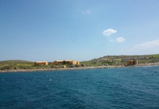 Delos. Griechische Insel mit antiken Stätten.